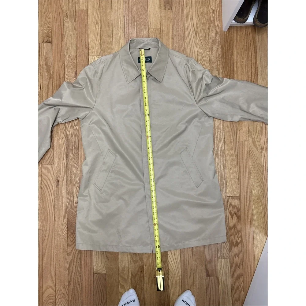 Lauren Ralph Lauren Khaki Tan‎ Car Coat Jacket Size L Mens Outerwear